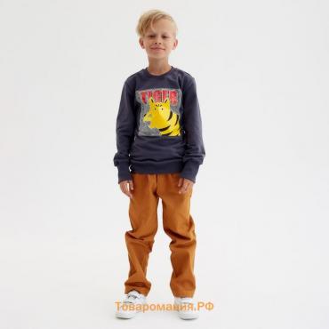 Свитшот для мальчика MINAKU: Casual Collection KIDS цвет графит, рост 104