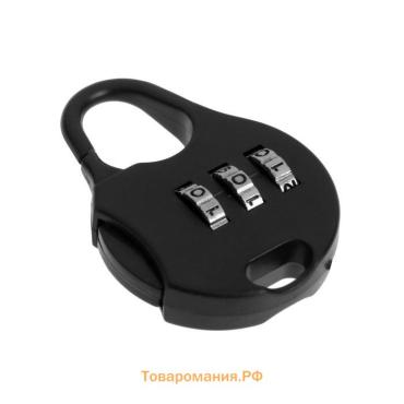 Замок навесной кодовый ТУНДРА, черный