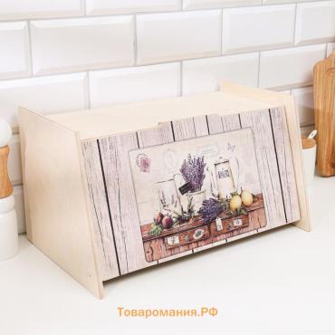 Хлебница сувенирная «Лавандовый букет», 22×37 см, h=20.5 см