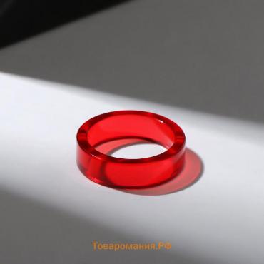 Кольцо пластик "Тренд", цвет красный, размер 17