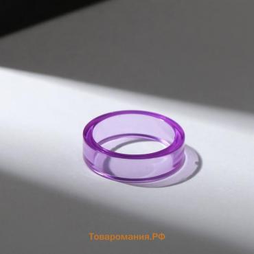 Кольцо пластик "Тренд", цвет фиолетовый, размер 19