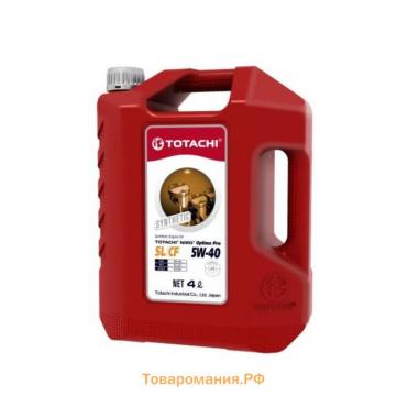 Масло моторное Totachi NIRO Optima PRO 5W-40 SL/CF, синтетическое, 4 л