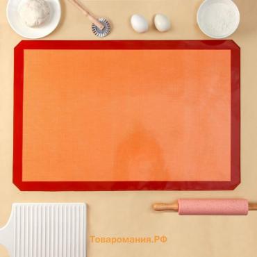 Армированный коврик, силикон, 60×40 см, цвет оранжевый