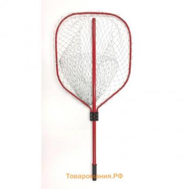Подсачник «Квадрат», теннисная струна, d=55 см, 195 см, цвет красный