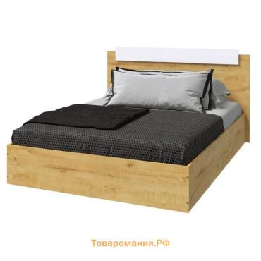 Кровать «ЭКО», 1600×2000 мм, цвет дуб вотан/белый